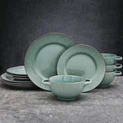 Dinnerware Service For 4|Pfaltzgraff® Kori Sage 12 Piece Dinnerware Set, Service for 4