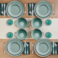 Dinnerware Service For 4|Pfaltzgraff® Kori Sage 12 Piece Dinnerware Set, Service for 4