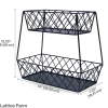 Fruit And Storage Baskets|Gourmet Basics® Lattice Farm Flat Back 2 Tier Storage Basket