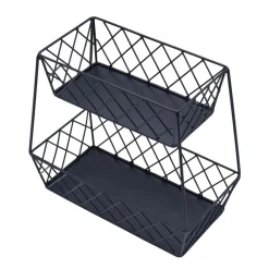 Fruit And Storage Baskets|Gourmet Basics® Lattice Farm Flat Back 2 Tier Storage Basket