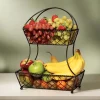 Fruit And Storage Baskets|Gourmet Basics® Lattice 2 Tier Fruit Storage Basket