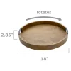 Lazy Susans|Gourmet Basics® Lazy Susan Mango Wood Serve Tray, 18 Inch