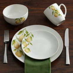 Dinnerware Service For 4|Studio Nova Lemons 16 Piece Dinnerware Set, Service for 4