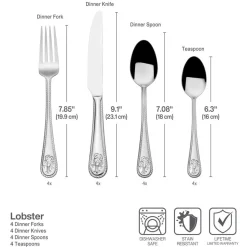 Sets|Towle® Everyday Lobster 16 Piece Flatware Set, Service for 4