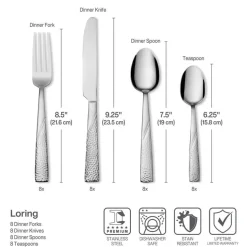 Sets|International® Silver Loring 34 Piece Flatware Set, Service for 8