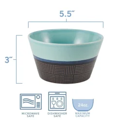 Soup Cereal Bowls|Pfaltzgraff® Marcus Conical Set of 6 Soup Cereal Bowls, Assorted