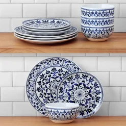 Dinnerware Service For 4|Pfaltzgraff® Medallion Radiance 12 Piece Dinnerware Set, Service for 4