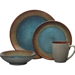 Dinnerware Service For 4|Pfaltzgraff® Monroe Blue 16 Piece Dinnerware Set, Service for 4
