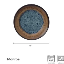 Appetizer Plates|Pfaltzgraff® Monroe Blue Set of 4 Appetizer Plates