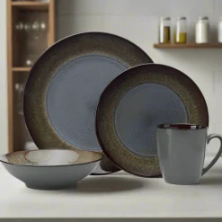 Dinnerware Service For 4|Pfaltzgraff® Monroe Gray 16 Piece Dinnerware Set, Service for 4