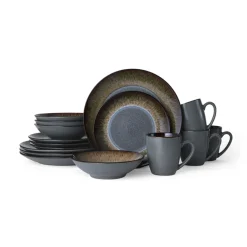 Dinnerware Service For 4|Pfaltzgraff® Monroe Gray 16 Piece Dinnerware Set, Service for 4