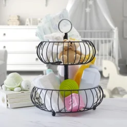 Fruit And Storage Baskets|Gourmet Basics® Monroe 2 Tier Fruit Storage Basket