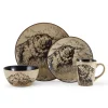 Dinnerware Service For 4|Mossy Oak® Mossy Oak Animal Print 16 Piece Dinnerware Set, Service for 4