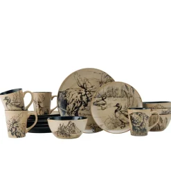 Dinnerware Service For 4|Mossy Oak® Mossy Oak Animal Print 16 Piece Dinnerware Set, Service for 4