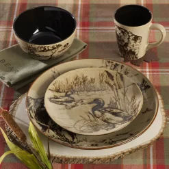 Dinnerware Service For 4|Mossy Oak® Mossy Oak Animal Print 16 Piece Dinnerware Set, Service for 4