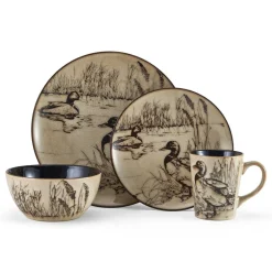 Dinnerware Service For 4|Mossy Oak® Mossy Oak Animal Print 16 Piece Dinnerware Set, Service for 4