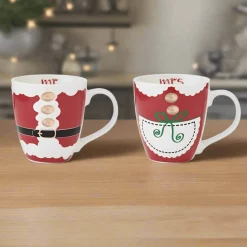 Coffee Mugs|Pfaltzgraff® Mr. & Mrs. Santa Claus Set of 2 Mugs