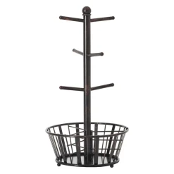 Fruit And Storage Baskets|Gourmet Basics® Mug Tree Stand with Basket