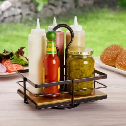 Buffet Caddies|Fruit And Storage Baskets|Gourmet Basics® Nova Rotating Condiment Caddy