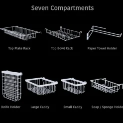 Fruit And Storage Baskets|Gourmet Basics® Over the Sink 2 Tier Expandable Organizer Dish Drying Rack