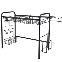 Fruit And Storage Baskets|Gourmet Basics® Over the Sink 2 Tier Organizer Dish Drying Rack, 31 Inch