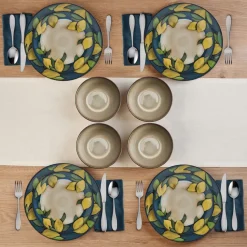 Dinnerware Service For 4|Pfaltzgraff® Painted Lemons 12 Piece Dinnerware Set, Service for 4