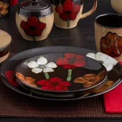 Salad Plates|Pfaltzgraff® Painted Poppies Accent Salad Plate