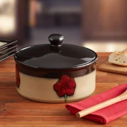 Covered Bowls|Serve Bowls|Pfaltzgraff® Painted Poppies Covered Casserole