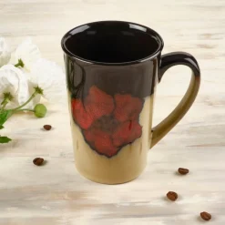 Coffee Mugs|Pfaltzgraff® Painted Poppies Latte Mug