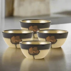 Soup Cereal Bowls|Pfaltzgraff® Painted Poppies Set of 4 Soup Cereal Bowls