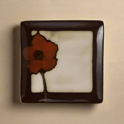 Appetizer Plates|Pfaltzgraff® Painted Poppies Square Accent Plate
