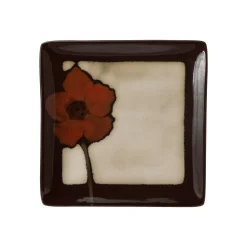 Appetizer Plates|Pfaltzgraff® Painted Poppies Square Accent Plate
