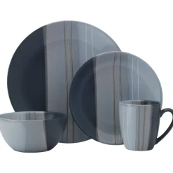 Dinnerware Service For 4|Pfaltzgraff® Parker Gray 16 Piece Dinnerware Set, Service for 4