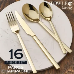 Sets|Towle® Living Paros Champagne Forged 16 Piece Flatware Set, Service for 4