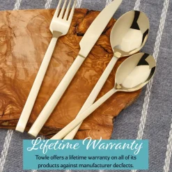 Sets|Towle® Living Paros Champagne Forged 16 Piece Flatware Set, Service for 4