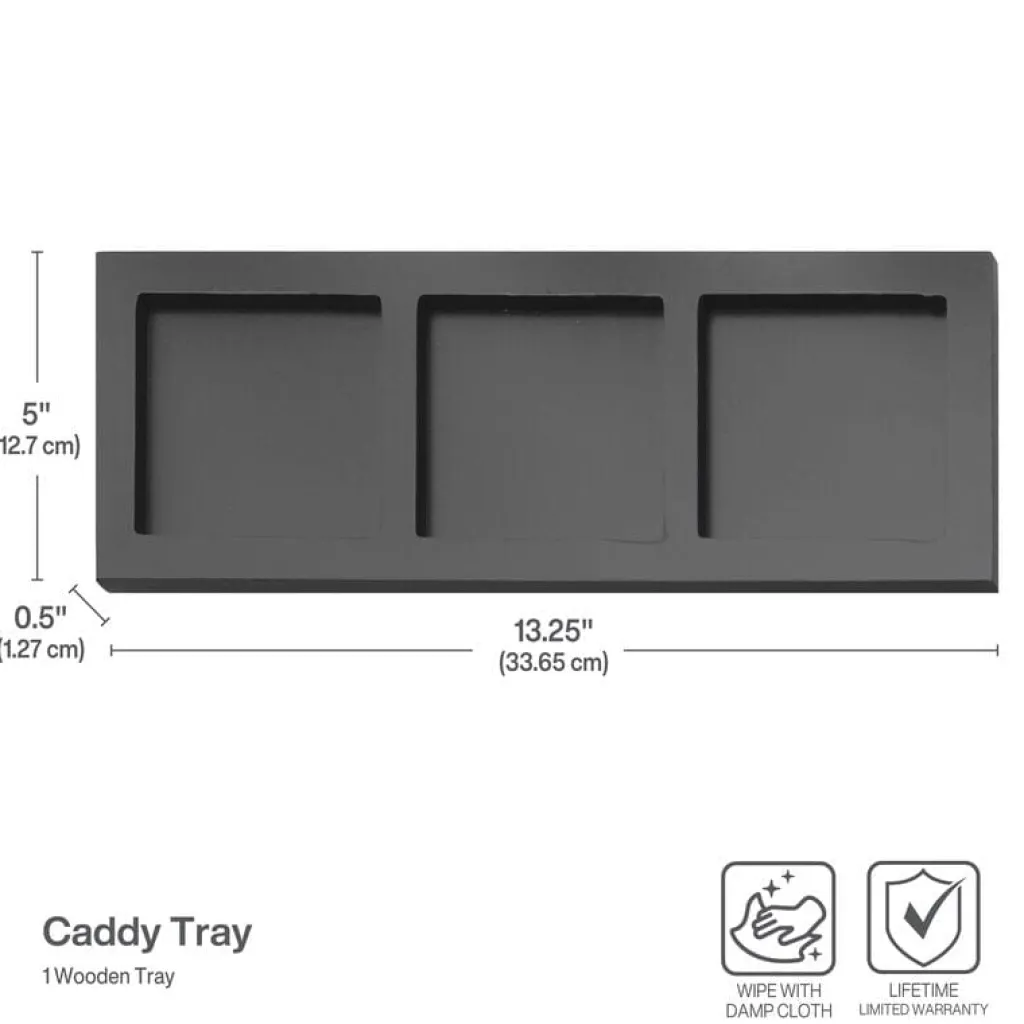 Flatware Caddies|Towle® Living 3 Piece Flatware Caddy with Wood Tray