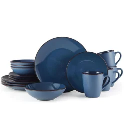 Dinnerware Service For 4|Pfaltzgraff® Pierce Blue 16 Piece Dinnerware Set, Service for 4