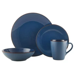 Dinnerware Service For 4|Pfaltzgraff® Pierce Blue 16 Piece Dinnerware Set, Service for 4