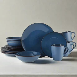 Dinnerware Service For 4|Pfaltzgraff® Pierce Blue 16 Piece Dinnerware Set, Service for 4