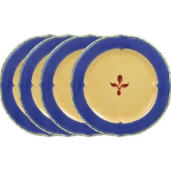 Dinner Plates|Pfaltzgraff® Pistoulet® Set of 4 Dinner Plates with Blue Band