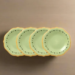 Salad Plates|Pfaltzgraff® Pistoulet® Set of 4 Salad Plates with Yellow Band