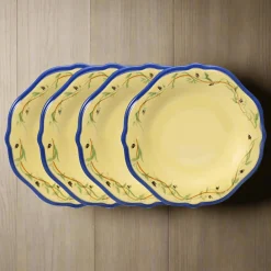 Salad Plates|Pfaltzgraff® Pistoulet® Set of 4 Salad Plates with Blue Band