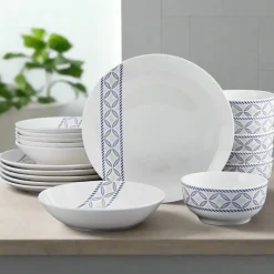 Dinnerware Service For 6|Studio Nova Preslie 18 Piece Dinnerware Set, Service for 6