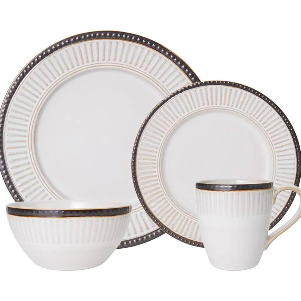 Dinnerware Service For 4|Pfaltzgraff® Promenade Column 16 Piece Dinnerware Set, Service for 4