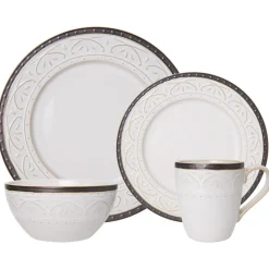 Dinnerware Service For 4|Pfaltzgraff® Promenade Scroll 16 Piece Dinnerware Set, Service for 4