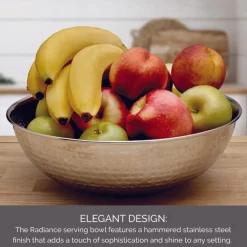 Serve Bowls|Gourmet Basics® Radiance Hammered Serving Bowl