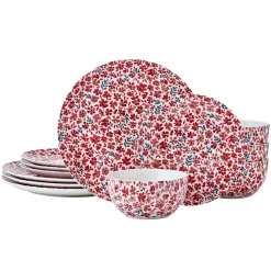 Dinnerware Service For 4|Pfaltzgraff® Radiant Blossom 12 Piece Dinnerware Set, Service for 4