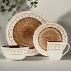 Dinnerware Service For 4|Pfaltzgraff® Remi Beige 16 Piece Dinnerware Set, Service for 4