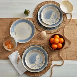 Dinnerware Service For 4|Dinnerware Service For 8|Pfaltzgraff® Rio Beach House Outdoor Melamine Dinnerware Set