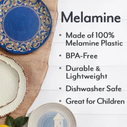 Dinnerware Service For 4|Dinnerware Service For 8|Pfaltzgraff® Rio Beach House Outdoor Melamine Dinnerware Set